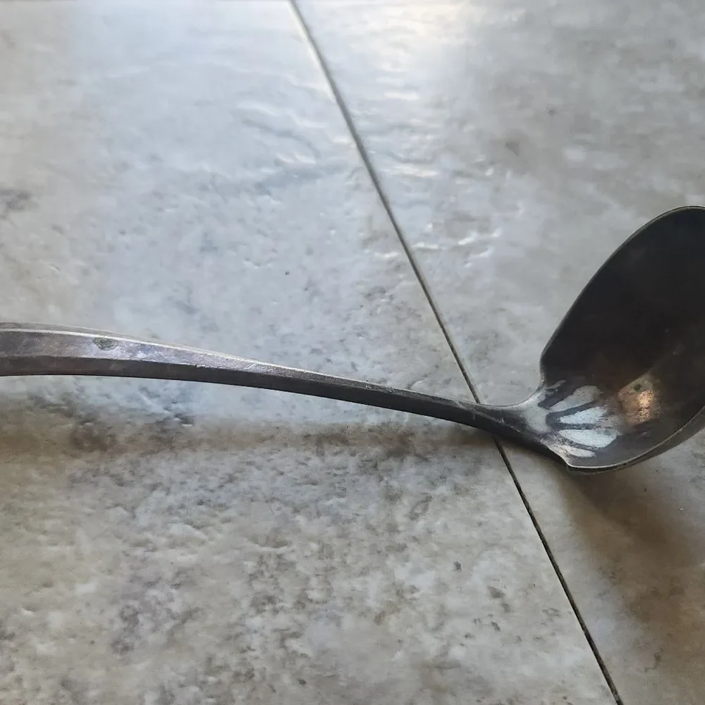 Vintage Serving knife and fork with grape vine style and small ladle